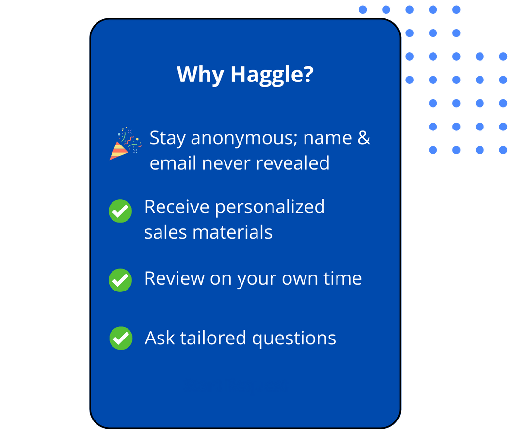 why haggle